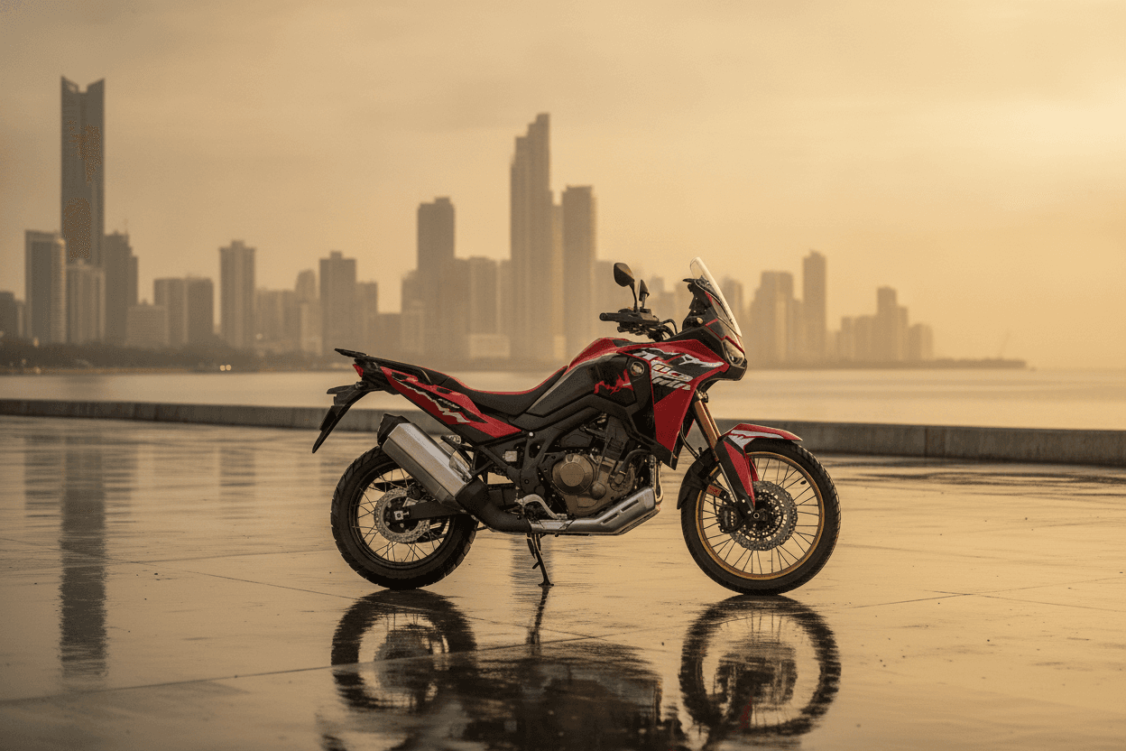 Honda CRF1100 Africa Twin, escena lifestyle (ciudad)