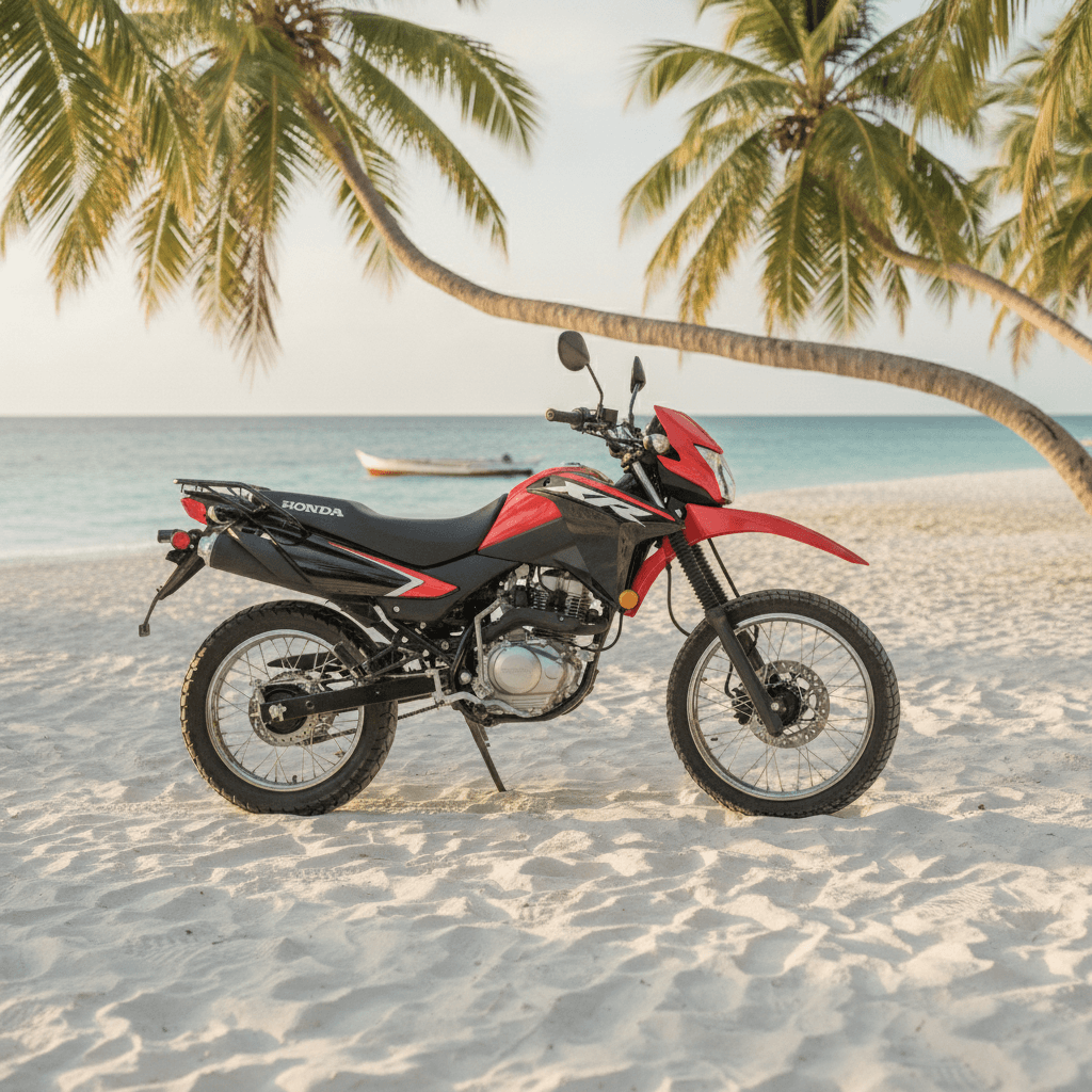 Honda XR150L — playa