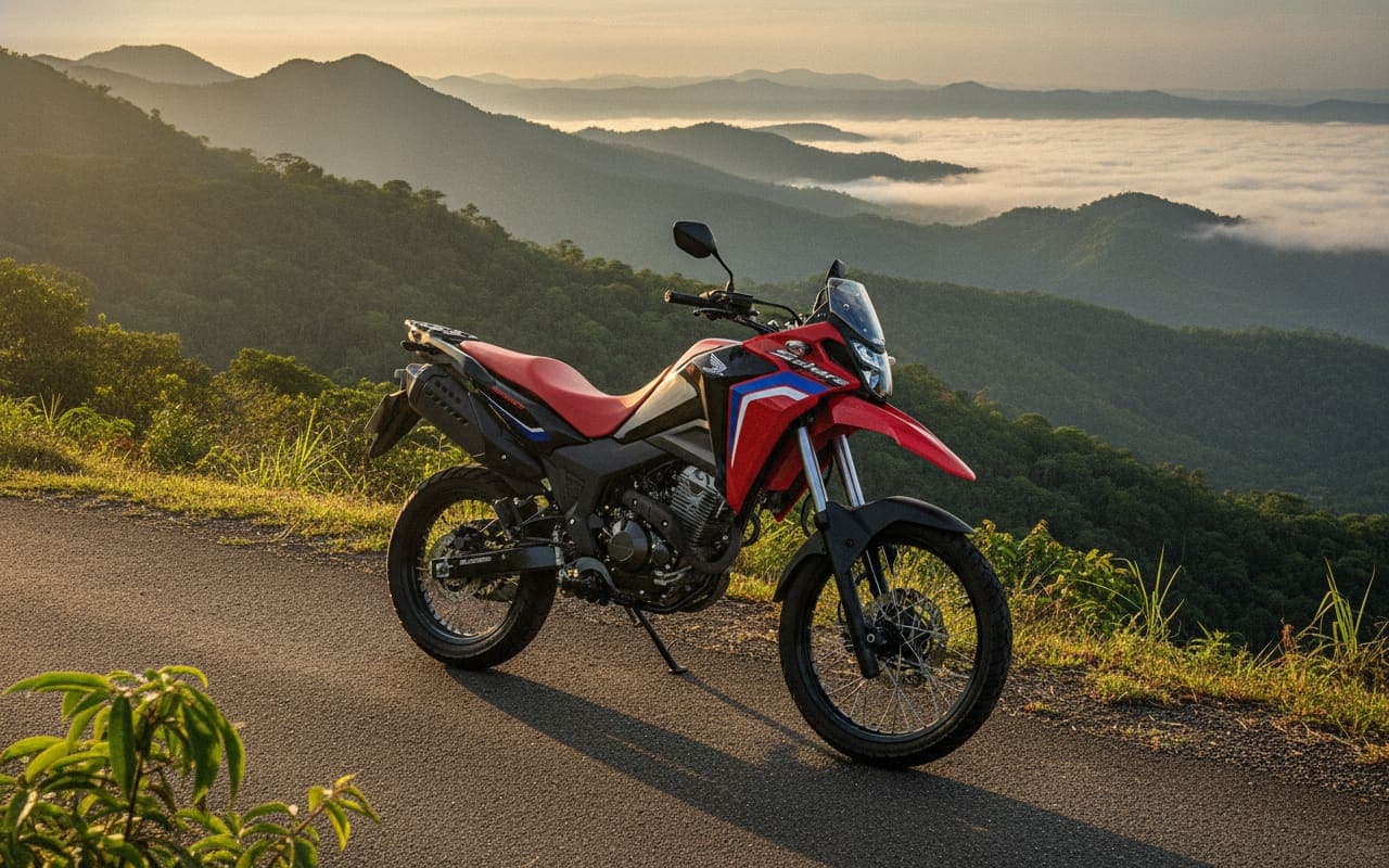 Honda XRE300 Sahara en las tierras altas de Panamá